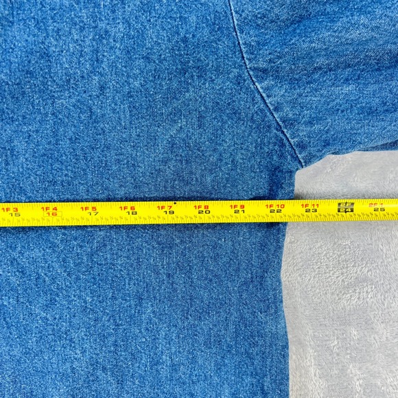 Vintage 90s Teddi Embroidered Denim Jacket PL Cottagecore Boho Blue USA Bomber - Picture 9 of 11